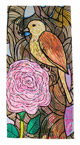 nach Rose von Eva Strittmatter, Urheberrecht Katharina Kretschmer - Verkauf als gesamten Zyklus de Katharina Kretschmer, Pintura a la venta en Singulart