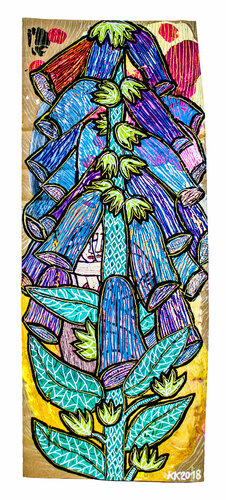 nach Wegränder von Eva Strittmatter, Urheberrecht Katharina Kretschmer - Verkauf als gesamten Zyklus di Katharina Kretschmer, Pittura in vendita su Singulart