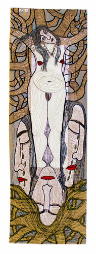 "MAXIME - für Sofia Montenegro" nach Gioconda Belli, Urheberrecht Katharina Kretschmer - Verkauf als gesamten Zyklus par Katharina Kretschmer, Peinture en vente sur Singulart