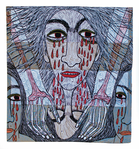 "ANGST" nach Gioconda Belli, Urheberrecht Katharina Kretschmer - Verkauf als gesamten Zyklus di Katharina Kretschmer, Pittura in vendita su Singulart