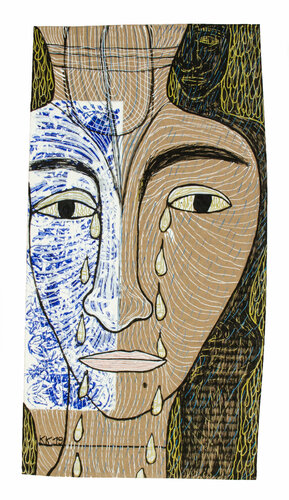 "WIE EIN KRUG" nach Gioconda Belli, Urheberrecht Katharina Kretschmer - Verkauf als gesamten Zyklus van Katharina Kretschmer, Schilderij te koop op Singulart