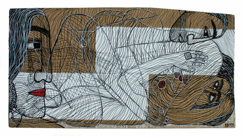 "ICH BIN" nach Gioconda Belli, Urheberrecht Katharina Kretschmer - Verkauf als gesamten Zyklus par Katharina Kretschmer, Peinture en vente sur Singulart