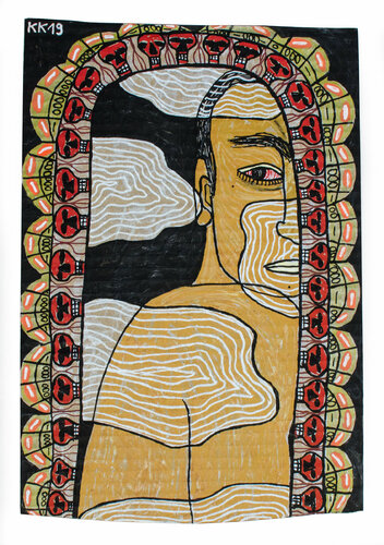 nach "Die Spiegel" von Sarah Kirsch, Urheberrecht Katharina Kretschmer - Verkauf als gesamten Zyklus di Katharina Kretschmer, Pittura in vendita su Singulart