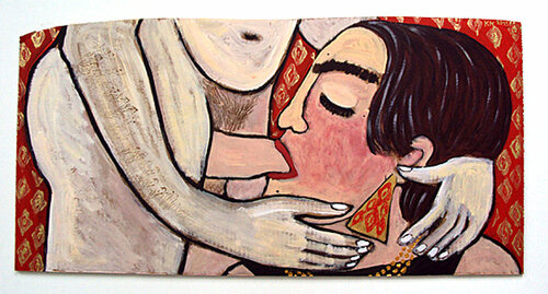 Im Hotel, Urheberrecht Katharina Kretschmer di Katharina Kretschmer, Pittura in vendita su Singulart