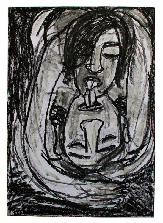 Fedakârlık Öpücüğü (HingabeKuss), Urheberrecht Katharina Kretschmer, Verkauf als gesamten Toprak Ana Zyklus Katharina Kretschmer