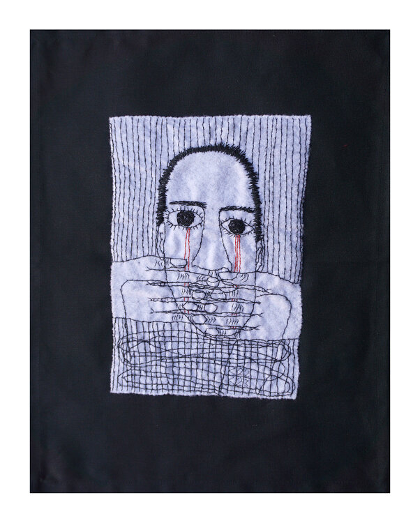 Unaussprechliches (Unaussprechlich II), Applike, Urheberrecht Katharina Kretschmer- Verkauf als gesamten Zyklus, gern in eine Öffentliche Unabhängige Einrichtung, In Gedenken an alle Getöteten und Gefolterten Kinder dieser Welt Katharina Kretschmer