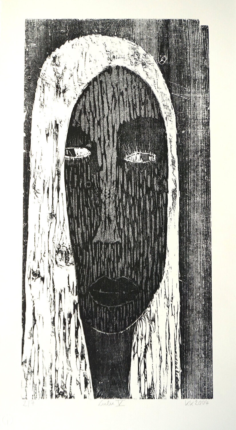 Lulu V, Holzschnitt / Auflage 7 / Unikatscharakter, Urheberrecht Katharina Kretschmer Katharina Kretschmer