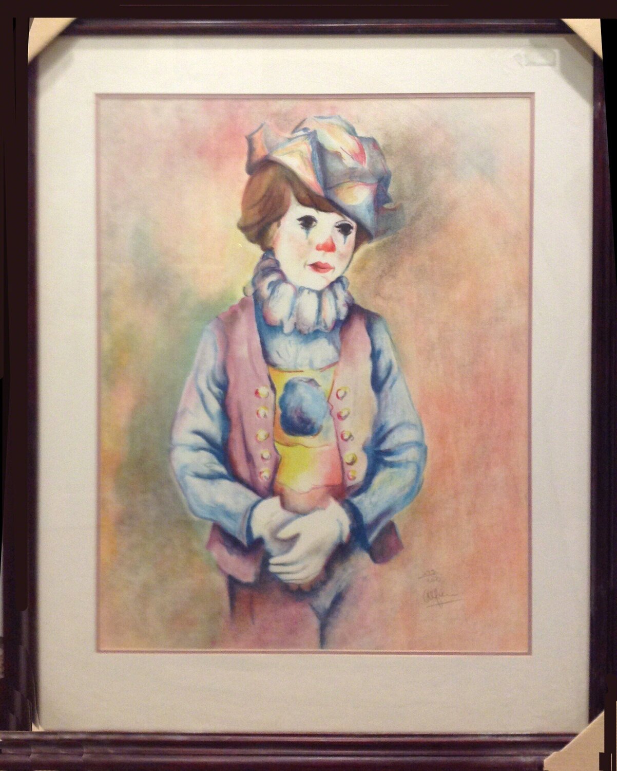 Child Clown Philippe Alfieri Stampa in vendita