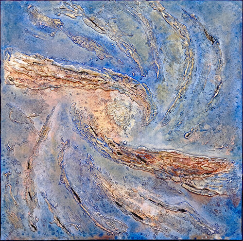Abbracci in Blues by Daniele Guidi, Painting for Sale on Singulart