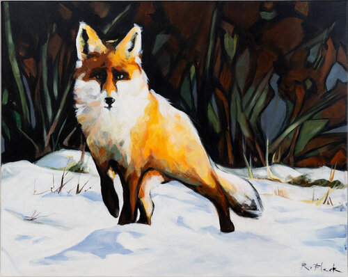 Blick des Fuchses von Regina Fleck, Malerei kaufen auf Singulart