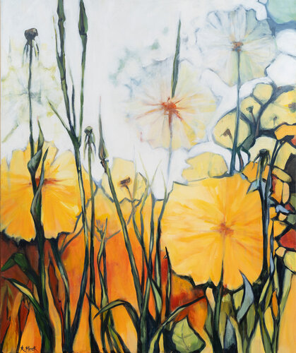 Sonnenuntergangszauber by Regina Fleck, 油畫 for Sale on Singulart