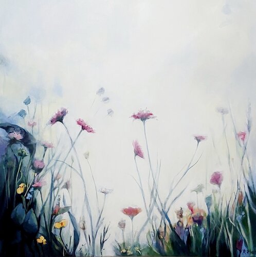 Zarte Blüten im Licht von Regina Fleck, Malerei kaufen auf Singulart