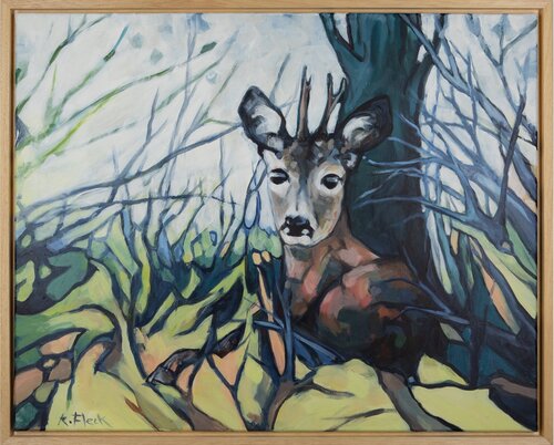Junger Prinz des Waldes by Regina Fleck, 회화 for Sale on Singulart