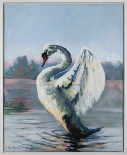 Schwanenmagie von Regina Fleck, Malerei kaufen auf Singulart