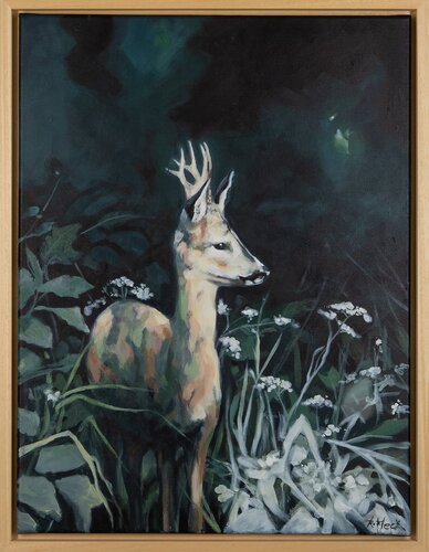 Wo das Licht den Wald berührt by Regina Fleck, 회화 for Sale on Singulart