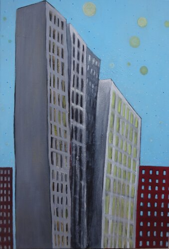 Construction - Déconstruction 1 di Pascal Lassarre, Pittura in vendita su Singulart