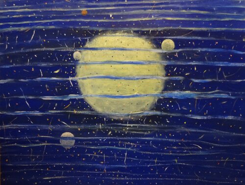 Une étrange cosmogonie di Pascal Lassarre, Pittura in vendita su Singulart