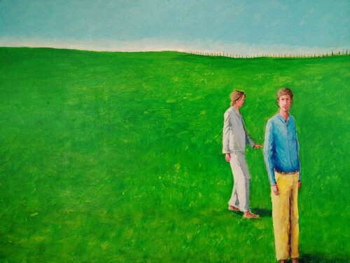 Les jeunes parents au grand air. von Pascal Lassarre, Malerei kaufen auf Singulart