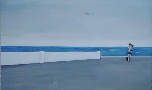 Bruit d'avion à l'approche by Pascal Lassarre, 회화 for Sale on Singulart