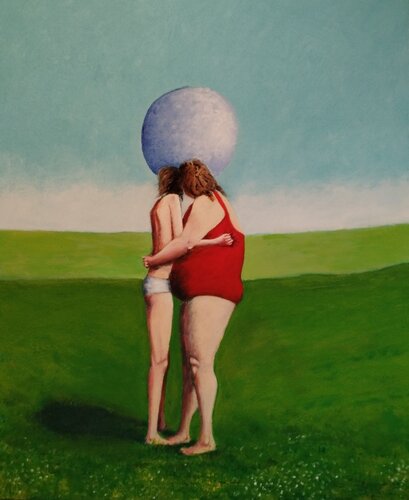J'ai peur, je suis là  (à partir d'une photographie d'Alessandra Sanguinetti, intitulée :"The adventures of Guille and Melinda...", avec l'autorisation de l'agence Magnum Photos) de Pascal Lassarre, Pintura a la venta en Singulart