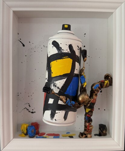 Bombe Mondrian par Bernard Saint Maxent, Peinture en vente sur Singulart