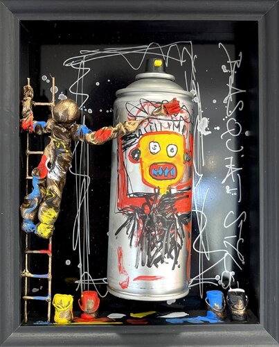 Basquiat Bombe par Bernard Saint Maxent, Peinture en vente sur Singulart