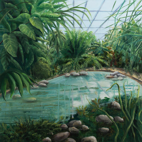 Orangery with a Pond par Tatsiana Lintouskaya, Peinture en vente sur Singulart