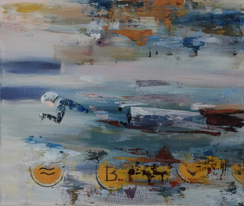 Race of Cryptocurrencies par Tatsiana Lintouskaya, Peinture en vente sur Singulart