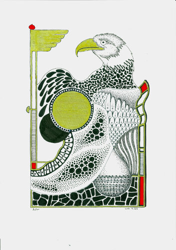 Adler di Urs Grünenfelder, Opera su carta in vendita su Singulart