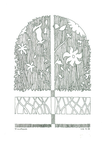 Floralbaum di Urs Grünenfelder, Opera su carta in vendita su Singulart