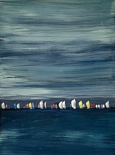 AUf dem Meer by Kristina Lembke, Painting for Sale on Singulart