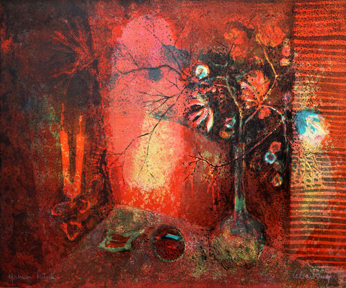 Still Life in Red by Lebadang, Print for Sale on Singulart