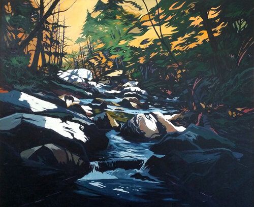 Hunlock's Creek by Jon Carsman, Painting for Sale on Singulart
