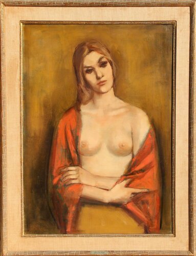 Crossed Arms (Portrait of a Blonde) di Jan De Ruth, Pittura in vendita su Singulart