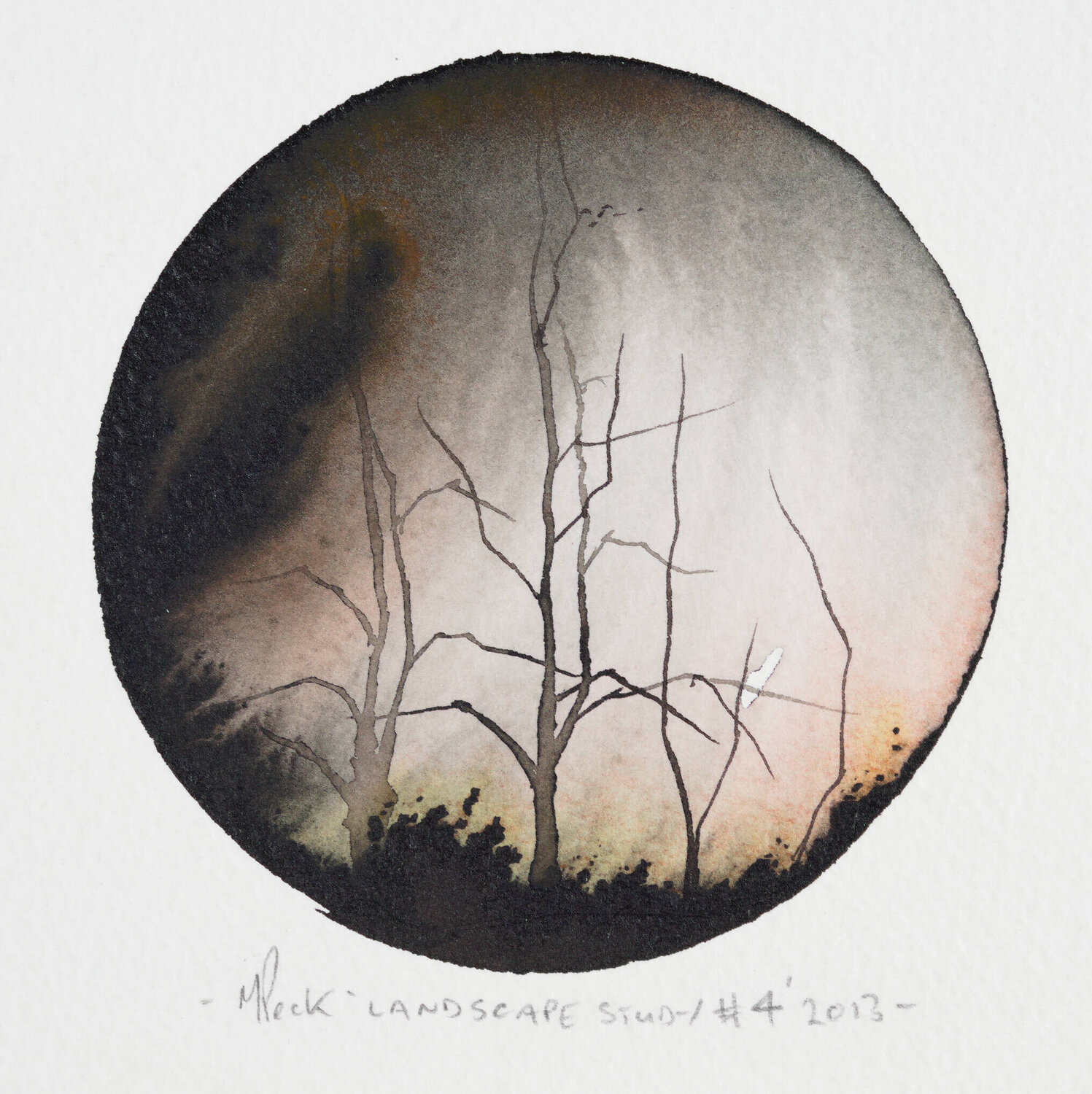 'LANDSCAPE STUDY #4' Michael Peck Werk auf Papier zu verkaufen