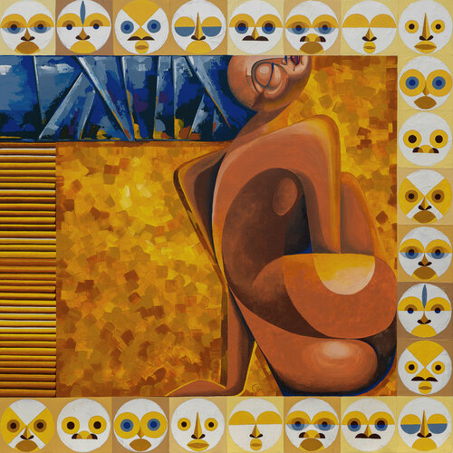 The Girl in Cultural Frames (African) von Tetiana Gryshchenko, Malerei kaufen auf Singulart