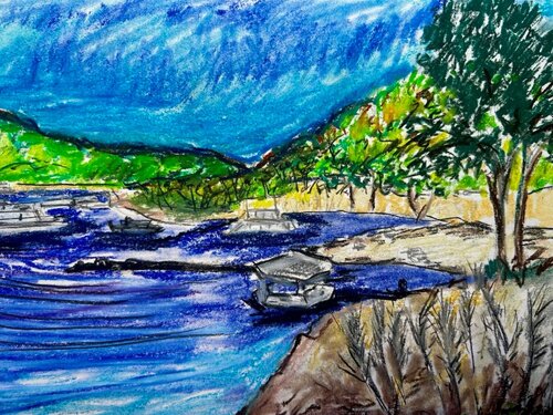 Views of Lake Eildon von Sarah J, Werk auf Papier kaufen auf Singulart