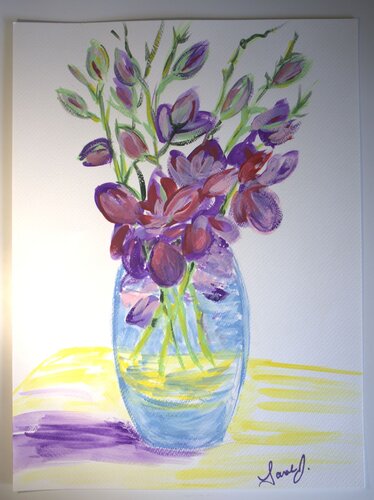 Whispers In Bloom van Sarah J, Werk op papier te koop op Singulart