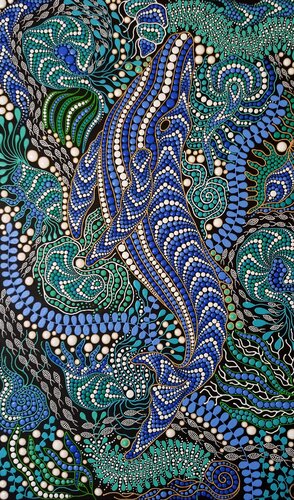 Blue Whale von Oxana Lazari, Malerei kaufen auf Singulart