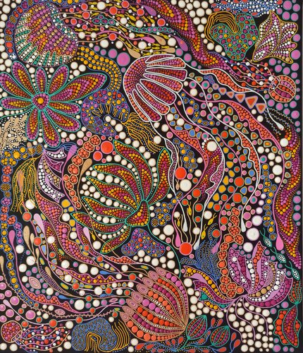 Pink Jellyfish van Oxana Lazari, Schilderij te koop op Singulart