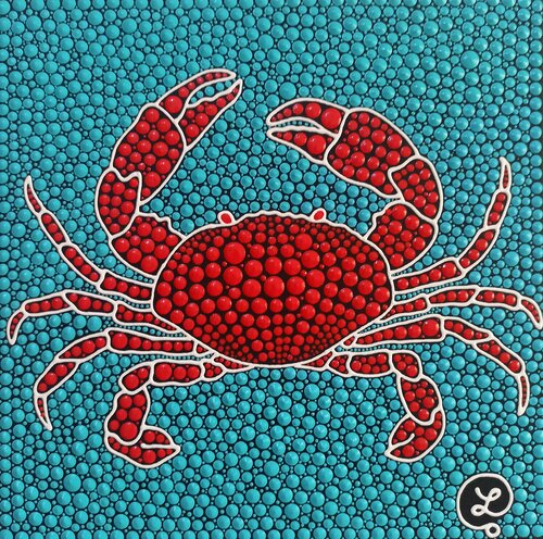 Red Crab van Oxana Lazari, Schilderij te koop op Singulart