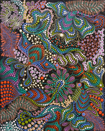 Nautical Coral Symphony van Oxana Lazari, Schilderij te koop op Singulart