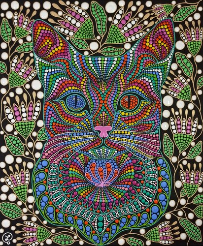 Cat von Oxana Lazari, Malerei kaufen auf Singulart