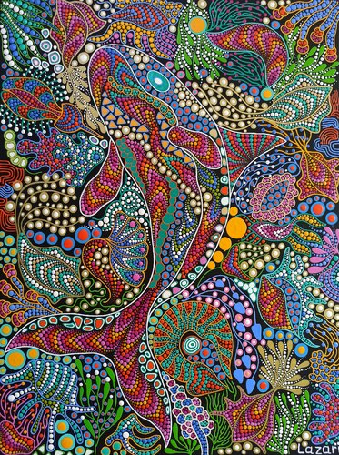 Beneath the Azure Depths von Oxana Lazari, Malerei kaufen auf Singulart