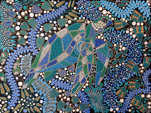 Guardian of the Reef de Oxana Lazari, Pintura a la venta en Singulart
