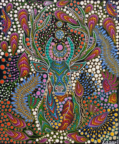 Deer par Oxana Lazari, Peinture en vente sur Singulart