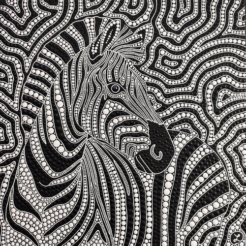 Zebra 5 van Oxana Lazari, Schilderij te koop op Singulart