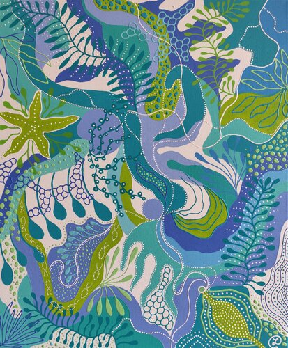 Ocean Garden von Oxana Lazari, Malerei kaufen auf Singulart