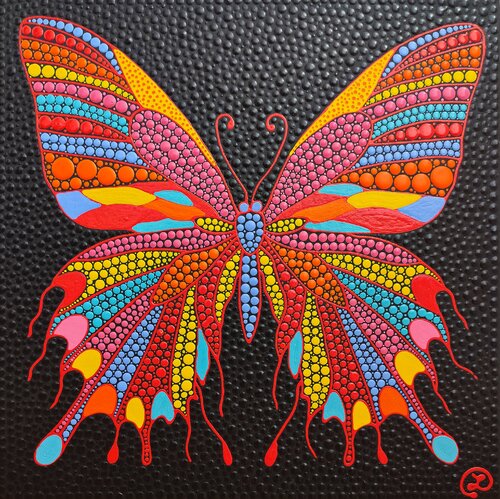 Butterfly Mosaic van Oxana Lazari, Schilderij te koop op Singulart