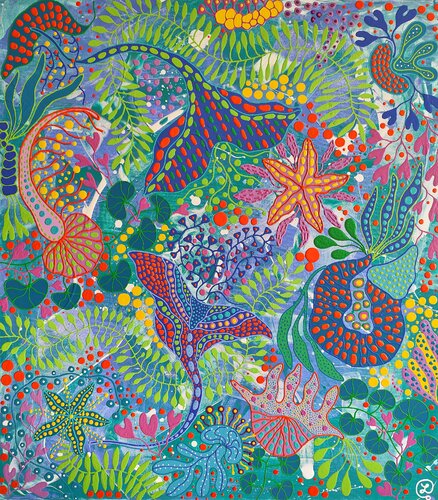 Ocean Bloom von Oxana Lazari, Malerei kaufen auf Singulart